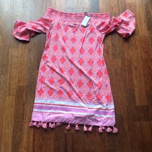 Cabana life NWT off the shoulder dress sz M